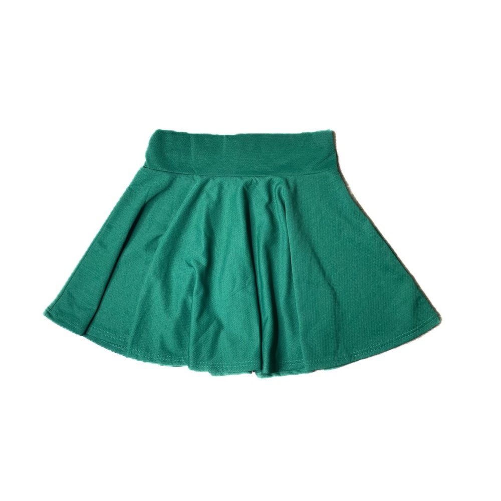 Dark green plain pleated skater skirt Size M in women’s